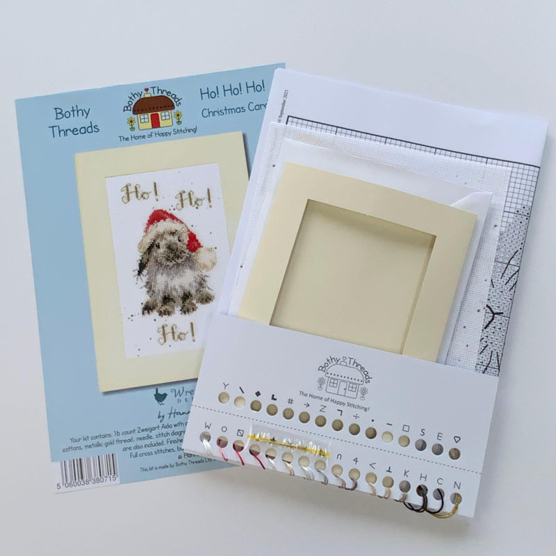 Oh ! Oh ! Oh ! Trousse de broderie au point de croix comptée pour carte de Noël de Bothy Threads XMAS49