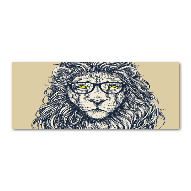 Lion Hipster - Wrapped Canvas Print