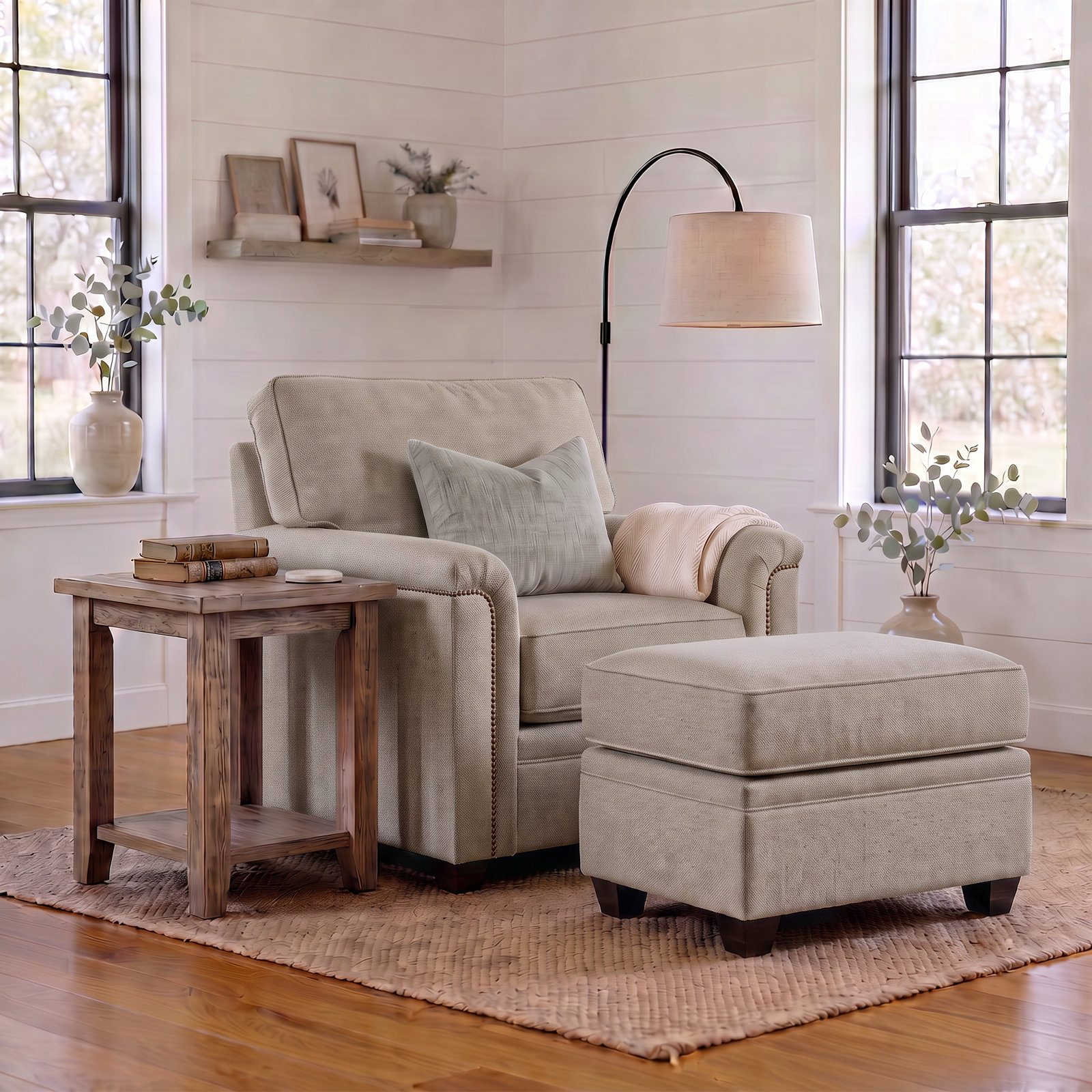 Weston 28" Ottoman, Monique Twine
