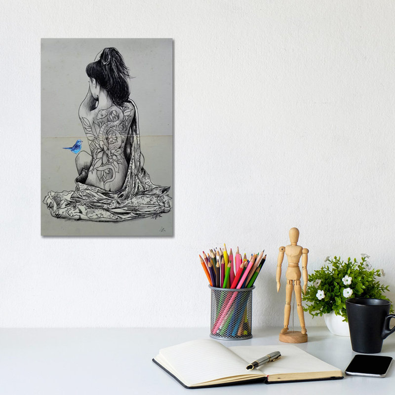 Hope And Serpent by Loui Jover - Painting on Canvas, Wrapped Canvas, 30.48cm H x 20.32cm W x 1.91cm D