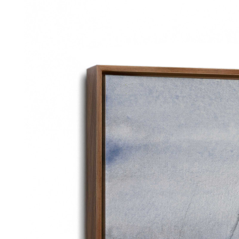 Indigo Drift, ensemble de 2 impressions sur toile, H 33 po x l 66 po, Impression encadrée sans passe-partout, Noyer