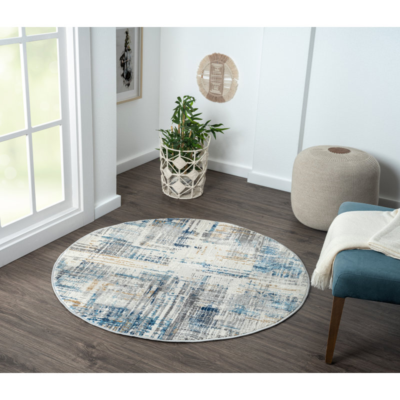 Saskia Beige Rug, Round 120cm