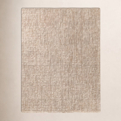 Vesper Quintana Hand-Knotted Jute White/Tan Area Rug
