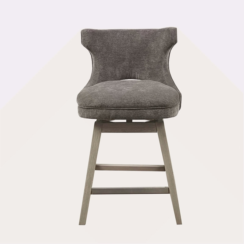 Tabouret de comptoir pivotant 25,75 po, Gris