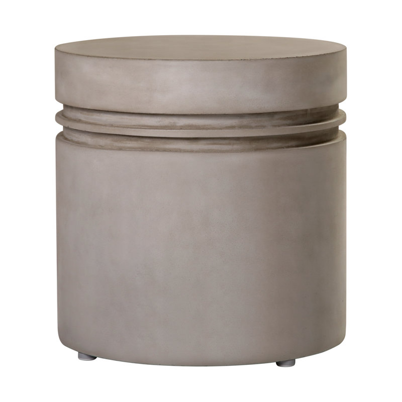 Table d'appoint ronde Santori, Gris ardoise, H 16 po x l 16 po x P 16 po