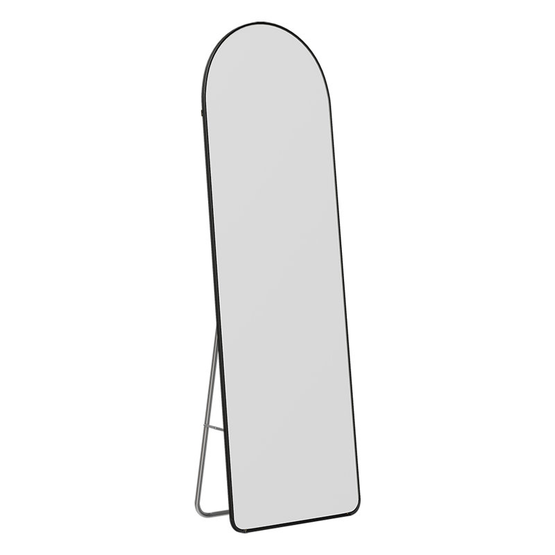Metal Arch Floor Mirror, Black