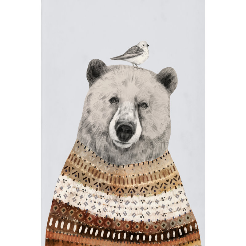 «Fair Isle Bear II» par Victoria Borges - impression sur toile tendue, H 36 po x l 24 po