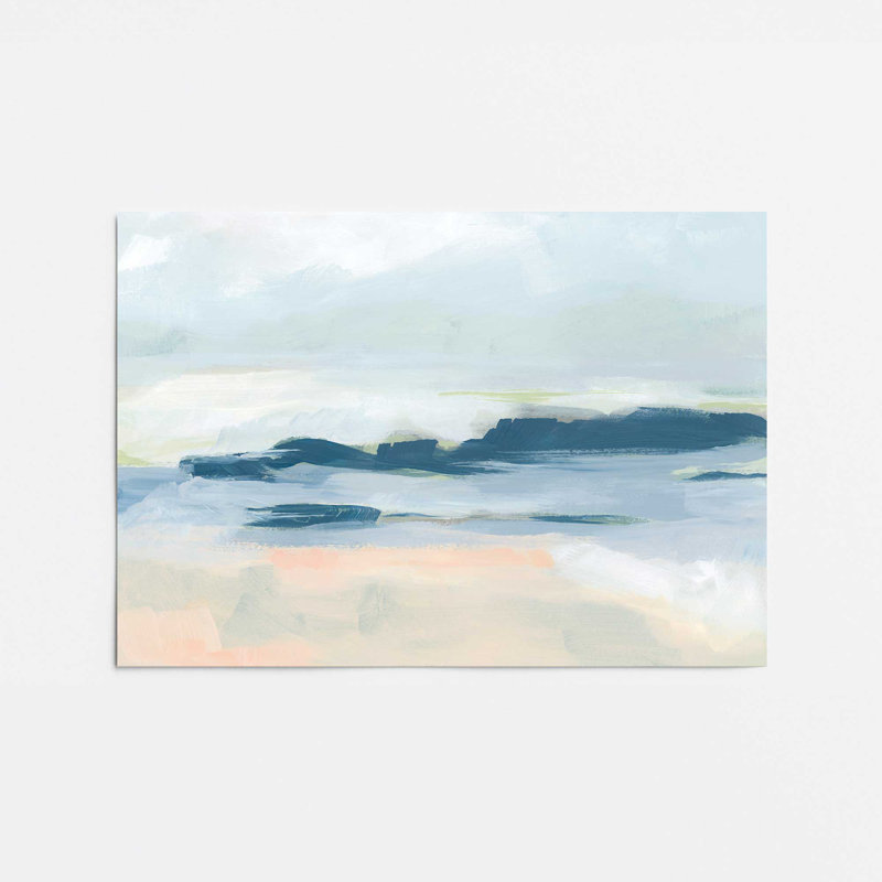 Doux couches de bord de mer I print, Papier sans cadre, H 16 po x l 20 po
