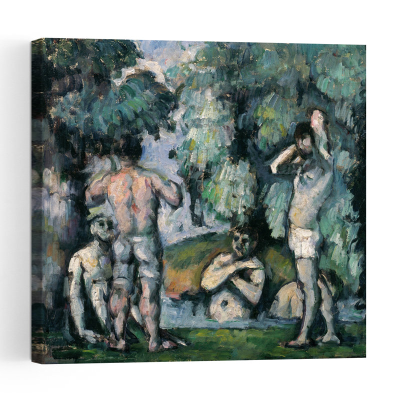 Les Cinq Baigneuses, vers 1875-1877, estampe d'art mural abstraite contemporaine, H 36 po x l 36 po