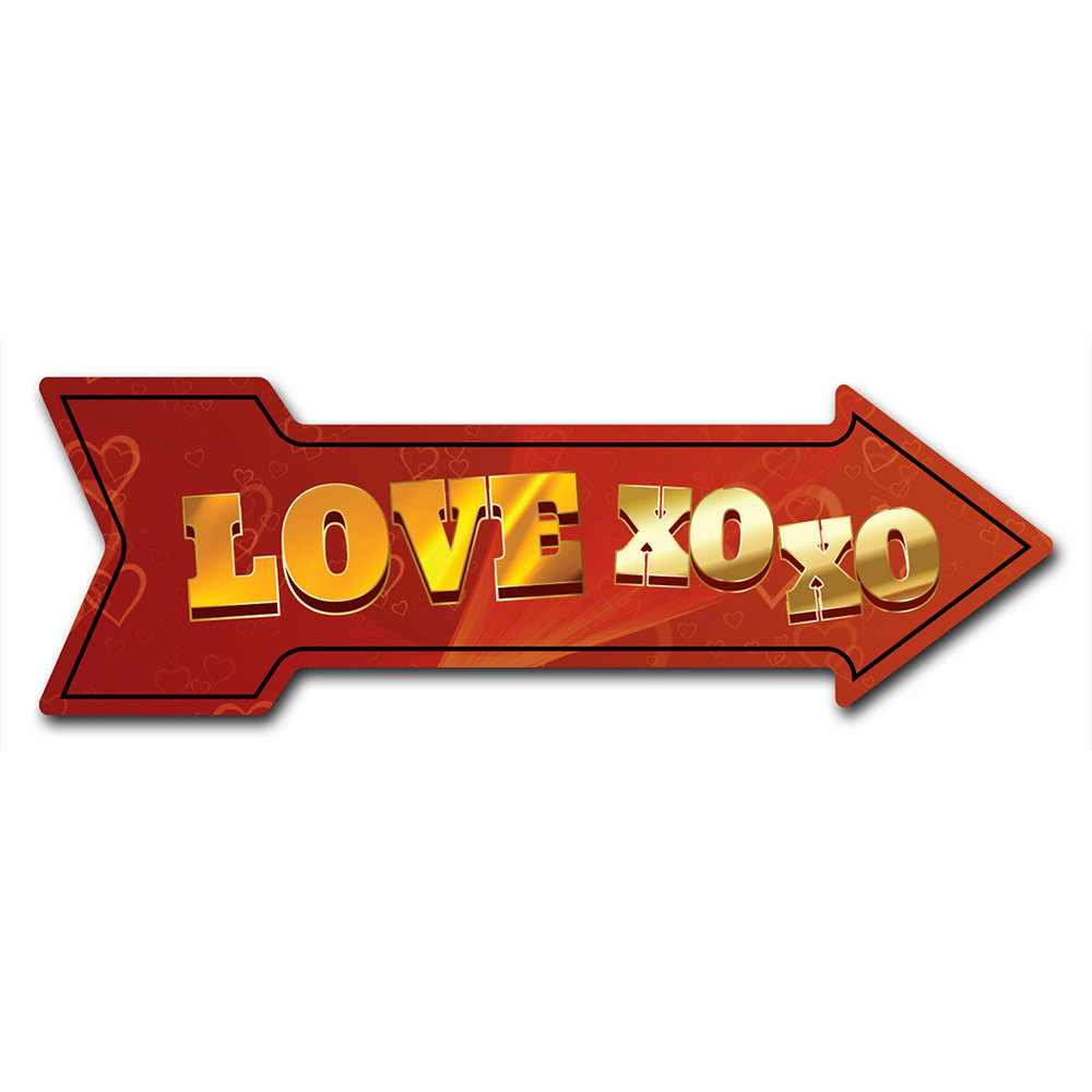 SignMission Decal999762_Love XO XO Arrow Decal Funny Home Décor 18