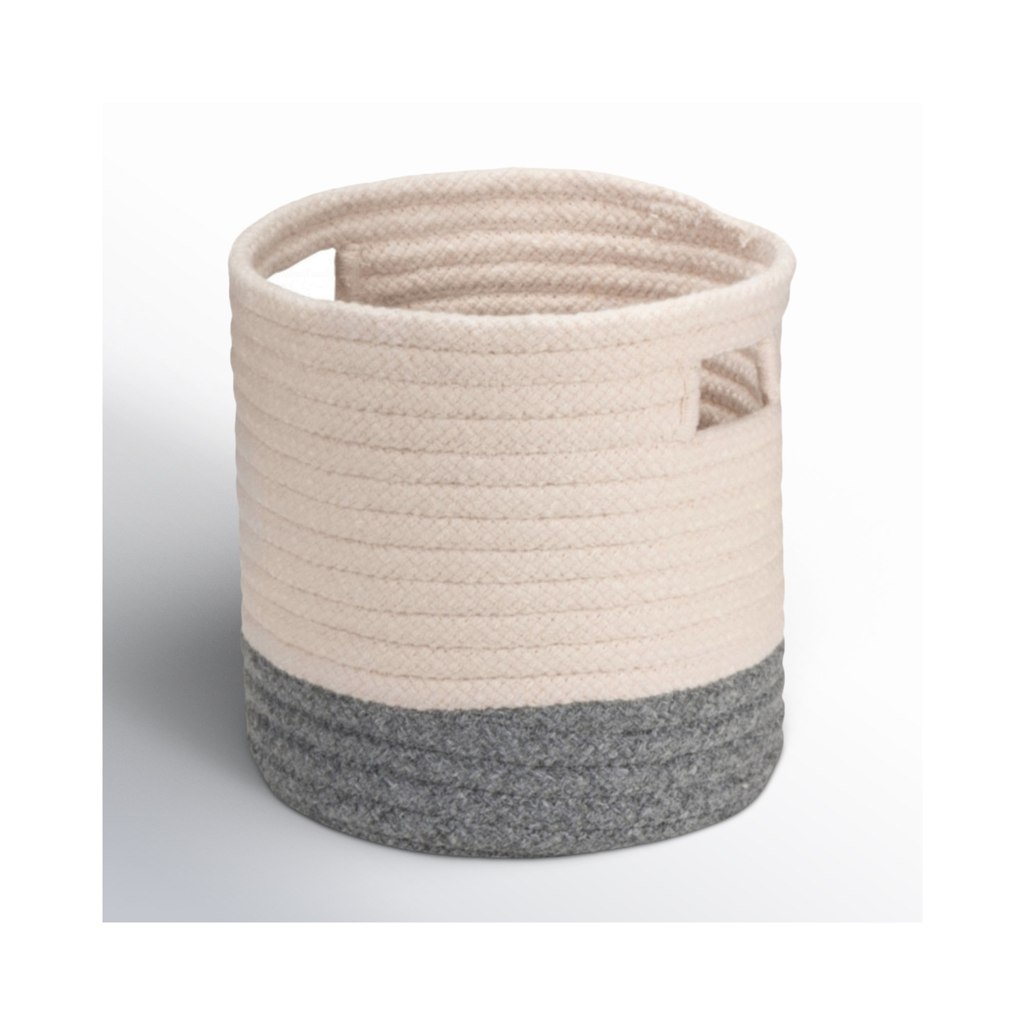 Fabric Decorative Basket 1, 20" H x 20" W x 16" D , Gray