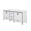 Meuble-lavabo double avec comptoir en quartz blanc