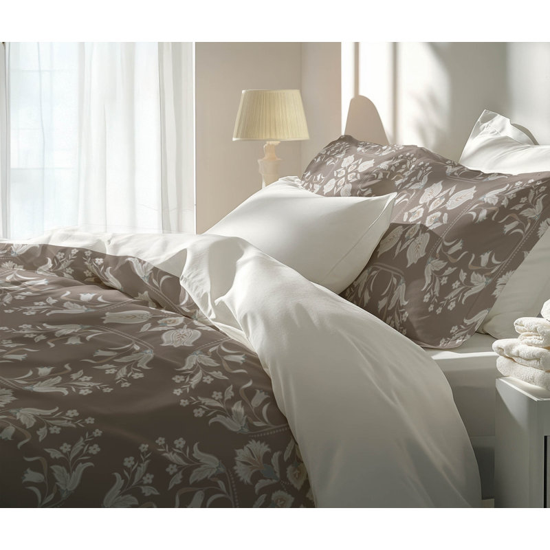 Ensemble d'édredon léger Rumi, Édredon très grand + 2 taies décoratives très , Naturel