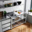 Breeins 120mm W Single Bowl Stainless Steel Freestanding Kitchen Sink with 1 Faucet Hole