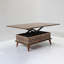 Table basse Mid-Century moderne à plateau relevable avec rangement géométrique / treillis-934181092