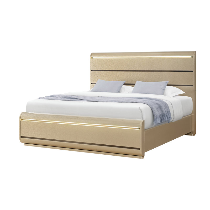 Grand lit Genesis Gold avec DEL, Queen