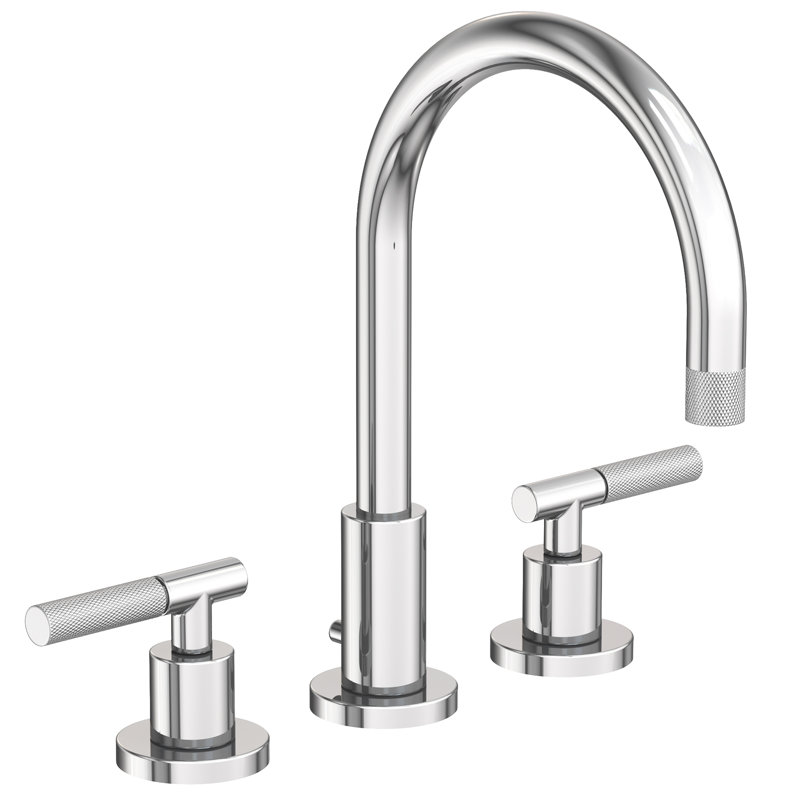 Muncy Widespread Bathroom Faucet with Drain Assembly, Polished Chrome