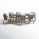 Naila 67'' Rectangular 6 - Person Outdoor Dining Set