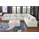 Grand canapé modulaire d'angle modulaire à 7 sièges avec repose-pieds mobile