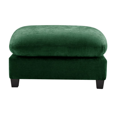 Repose-pieds en tissu chenille pour salon