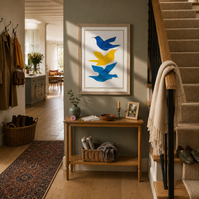 Three Birds Ascending Mid-Century - Framed Print