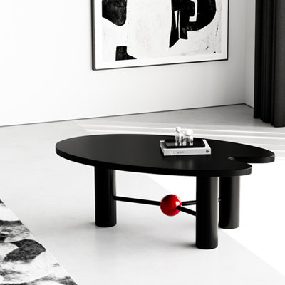 Cream wind shaped color palette cloud end table