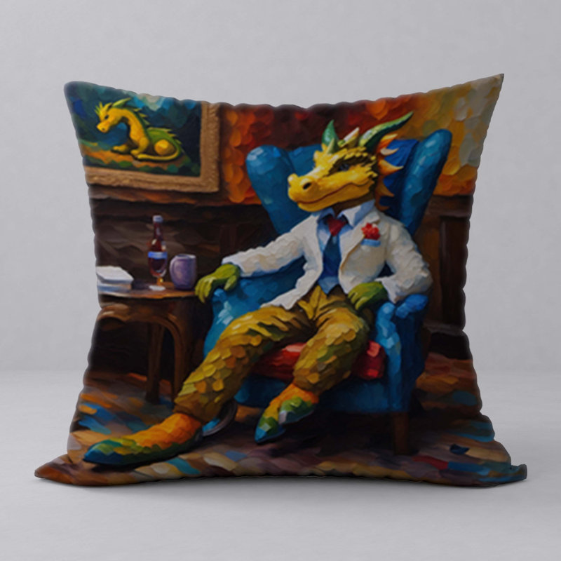  Abstract Reversible Throw Pillow