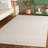 Delsin Ebony Hand Tufted Wool/Cotton Striped Rug in Ivory/Beige-196503736