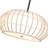 3 - Light Dimmable Rattan - Wrapped Oval Drum Chandelier