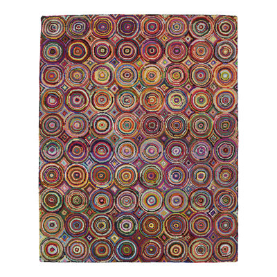 Gracie Geometric Cotton Hand Woven Area Rug