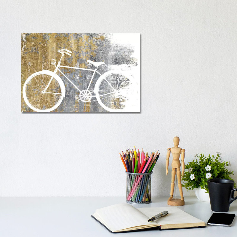 Gilded Bicycle by Wild Apple Portfolio - Wrapped Canvas Gallery-Wrapped Canvas Giclée, 20.32 cm H x 30.48 cm W