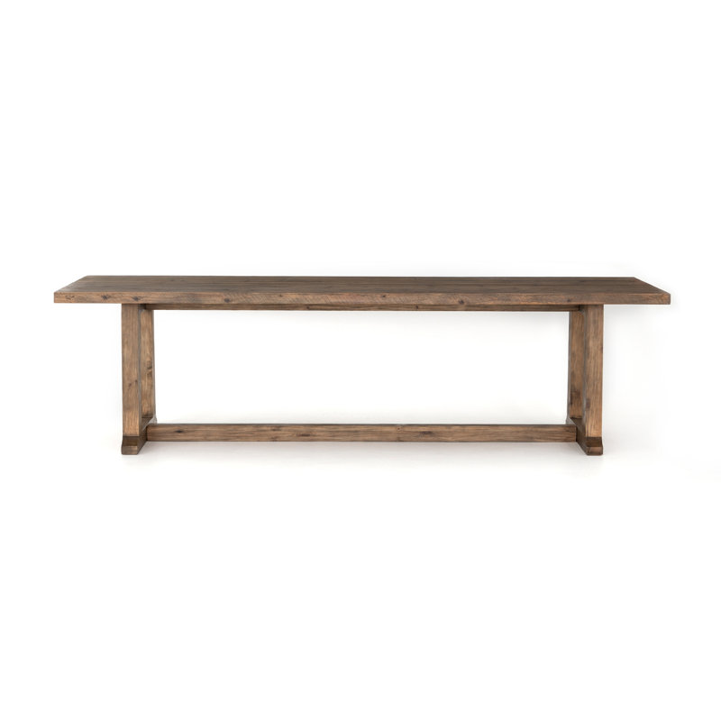 Otto Pine Wood Dining Table, Waxed Pine, 30" H x 39.25" W x 110" L