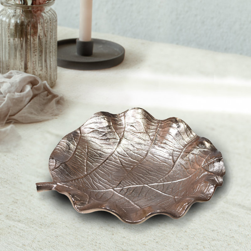 Red Barrel Studio® Aluminum Tray, Brown
