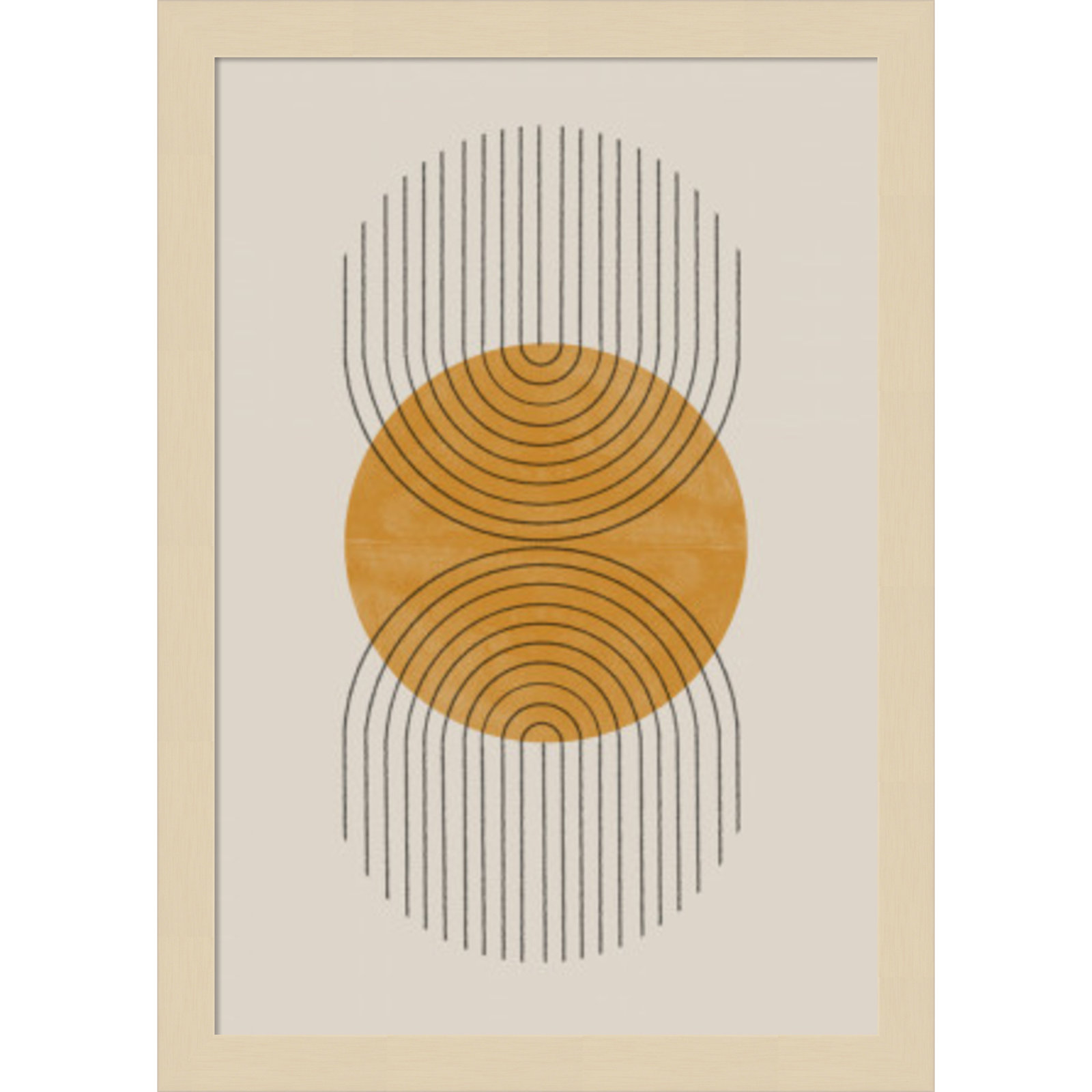 Perfect Point Yellow by The MIUUS STUDIO, Brown Framed, 17" H x 12" W x 1" D