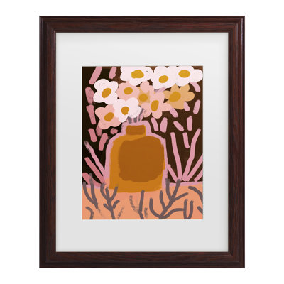 Treechild  Pastel Flower Impression No 4 Matted Framed Art