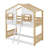 Twin-Over-Twin House-Themed Bunk Bed With Roof, Window, Door, Safety Guardrails-750213071