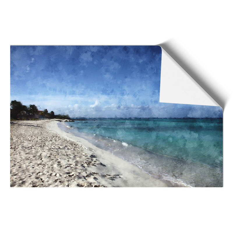 Beach In Aruba - No Frame Painting, 42cm H x 59cm W x 0.1cm D