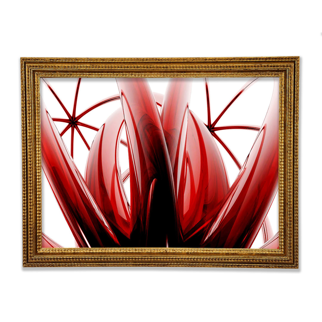 Gerahmter Kunstdruck Crimson Glass