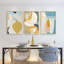 Abstrait aluminium encadré, ensemble de 3 reproductions d'art encadrées sur toile 2-878057854-878055847