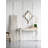 30" X 23.5" Artistic White Diamond Scrollwork Mirror