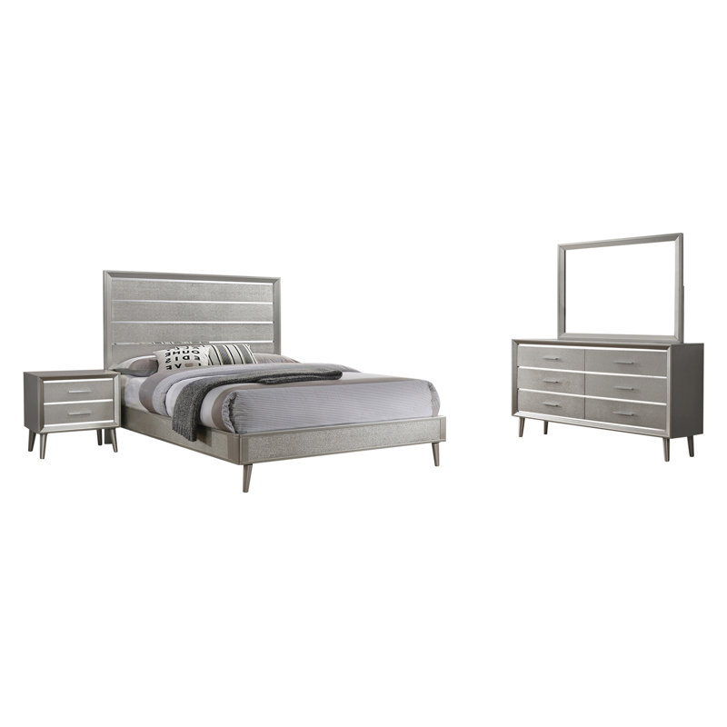 Ensemble de chambre à coucher 4 pièces Emyree
