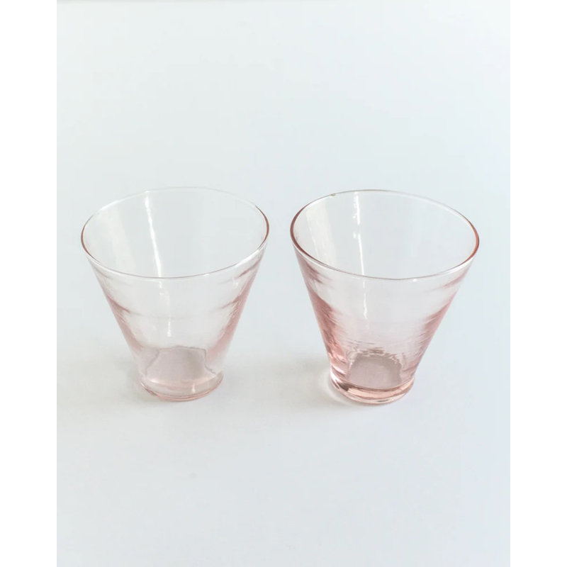 Gobelet à dessert S / 4 - transparent, Rose