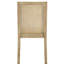 Dining Chair Of Two - Solid Wood, Synthetic Cane Back, Upholstered Seat With Comfy Cushion Pad, Assembly Tools Included 2 Wood Chairs Attached Required