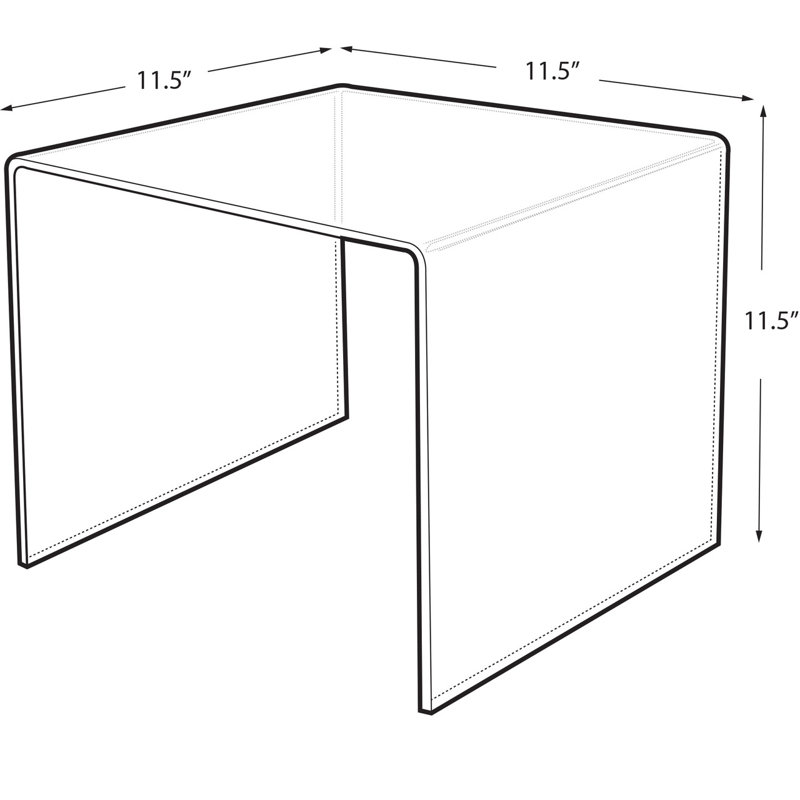 Clear Acrylic Riser Pedestal Display 11.5"W 11.5"D x 11.5"H, 4-Pack