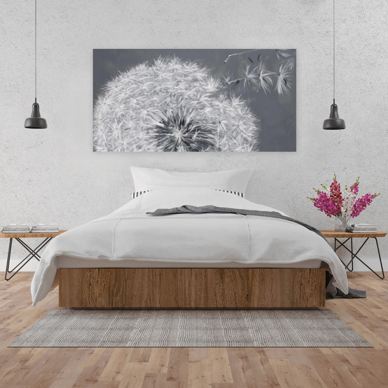Pissenlit soufflant - art floral sur toile pour la décoration intérieure