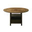 Table à hauteur de comptoir Kimberly avec plateau tournant, 5 tablettes, noir, brun cuit
