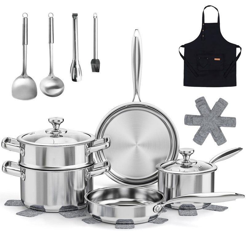 Stegmair 16 - Piece Stainless Steel Cookware Set