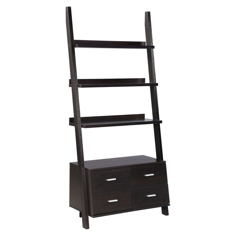 Shasta Cappuccino 5-Shelf Storage Ladder Bookshelf