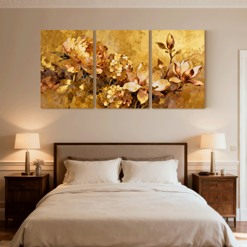Plantes et fleurs, ensemble de 3 impressions sur toile, H 30 po x l 60 po