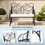 Banc d'extérieur en métal 40 po avec coussin-130829173